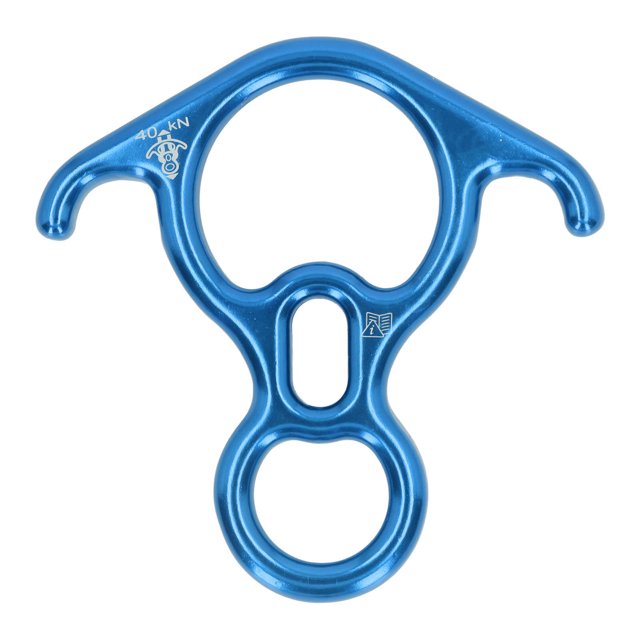 Descender Gear, 40KN High Strength Portable Aluminium Alloy Climbing Descender For Caving Blue