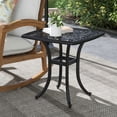 thumbnail image 2 of Outsunny Outdoor Side Table Cast Aluminum End Table with Umbrella Hole, 2 of 10