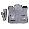 thumbnail image 2 of Super Absorbent Pet Towel Soft Dog Bathrobe With Hood And Belt For Large Medium Small Dogs New, 2 of 5