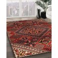 thumbnail image 3 of Ahgly Tapis Rectangulaire Traditionnel Rouge Cramoisi Lavable en Machine, 4 Pieds x 6 Pieds, 3 of 7