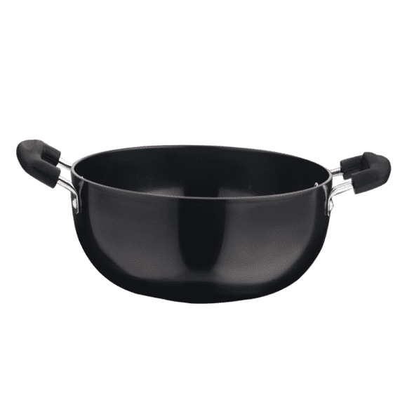 UCOOK Vinod Black Pearl Hard Anodised Kadai 10.0 Liters with Lid