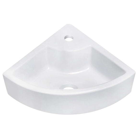American Imaginations 22.75-in. W Above Counter White Bathroom Vessel Sink For 1 Hole Center Drilling AI-367