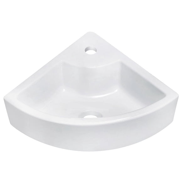American Imaginations 22.75-in. W Above Counter White Bathroom Vessel Sink For 1 Hole Center Drilling AI-367
