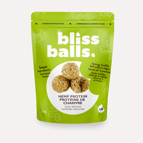 Bliss Balls Truffes Énergétiques Protéinées au Chanvre - Vegan Sans Gluten Boules Collation Protéinées au Chanvre -150g