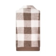thumbnail image 4 of IROINID Débardeurs de Course pour Femmes, Cardigans Patchwork à Carreaux pour Femmes à devant Ouvert Sans Manches Cardigan Manteau en Peluche Hauts Brun m, 4 of 5
