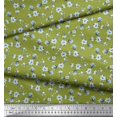 thumbnail image 3 of Soimoi polyester Crepe Fabric Leaves & Magnolia Floral Decor Fabric Printed Yard 52 Inch Wide, 3 of 5