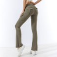 thumbnail image 2 of Timegard Legging pour Femmes Taille Haute Extensible Pantalon Cargo à Pattes d'Éléphant Automne Pantalon de Course Extérieur, 2 of 4