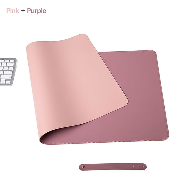 Dvkptbk Pure Color Leather Mouse Pad Large Desk Pad Home Office Laptop Leather Mouse Pad Writing Pad Double-sided