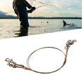 thumbnail image 2 of 2pcs/Pack Fishing Line Steel Wire Leader With Snap & Swivels Wire Leadcore Leash 40cm 18kg, 2 of 10