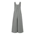 thumbnail image 3 of Gupgi Women Loose Style Overalls, Sleeveless Square Collar One-piece, 3 of 6