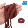 thumbnail image 3 of Unique Bargains 6mm Polymer Clay Beads Spacer, 3500Pcs 10 Strands Round Flat Handmade Bead Spacer, Dark Red, 3 of 5