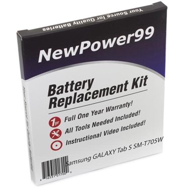 Samsung GALAXY Tab S 8.4 SM-T705W Battery Replacement Kit with Installation Video, Tools, Extended Life Battery and Full One Year Warranty