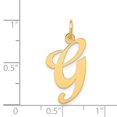 thumbnail image 3 of Diamond2Deal 14K Yellow Gold Large Script Letter G Initial Pendant for Women, 3 of 5