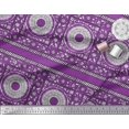 thumbnail image 2 of Soimoi Poly Georgette Fabric Leaves & Floral Block Fabric Prints by Yard 42 Inch Wide, 2 of 3