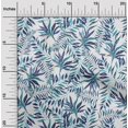 thumbnail image 2 of oneOone Velvet Medium Blue Fabric Tropical Leaf With Abstract Texture Sewing Craft Projects Fabric Prints By Yard 58 Inch Wide, 2 of 4