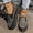 Black, variant on Wensltd Casual Platform Loafers for Women Slip on Trendy Shallow Mouth Loafers Thick Sole Work Shoes