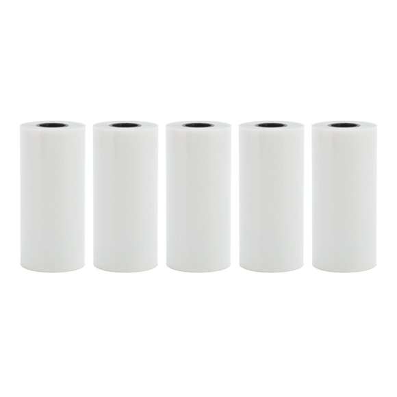 5 Roll Thermal Printing Paper Transparent Adhesive Water Proof Thermal Paper for Photos Notes Memos
