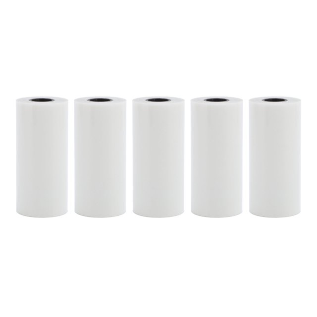 5 Roll Thermal Printing Paper Transparent Adhesive Water Proof Thermal Paper for Photos Notes Memos