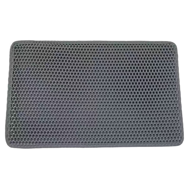 Redempat Cute Practical Cat Accessories Easy To Clean Safe And Non-Toxic Comfortable And Soft ABS Cat Litter Mat Litter Box Mat Grey 30*30cm 1Set