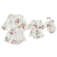 thumbnail image 1 of Mommy and Me Matching Clothes Mother Daughter Floral One Piece Jumpsuit Short Romper, 1 of 4