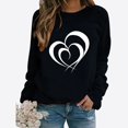thumbnail image 1 of BVOFAR Chandails à Manches Longues de la Saint-Valentin pour Femmes Décontractés Mignons T-Shirts Graphiques Cœur d'Amour Tendance Col Rond Hauts 2025, 1 of 3