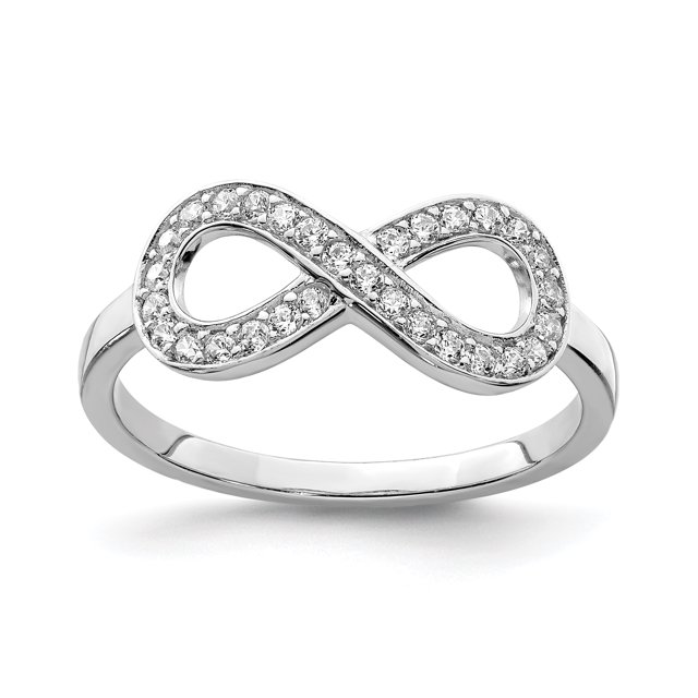 Bague Infini en Argent Sterling 925 avec Zircon Cubique