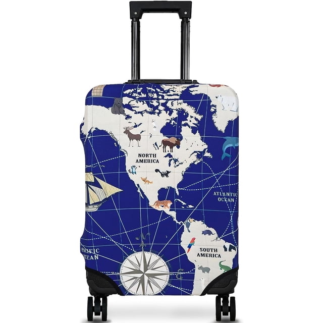 Luggage Cover Protector Travel Suitcase Covers Protective Skin for Carry On Baggage Fit 18-20 Inch Luggage
