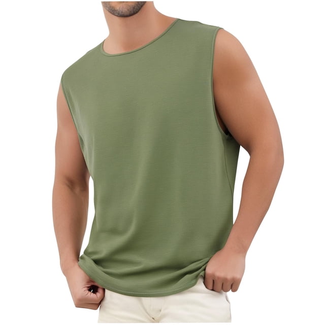 Grrvtrz Mens Tank Tops Quick Dry Breathable Sleeveless Shirts Gym Workout Muscle Tank