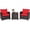 Red, variant on Giantex 3 Pieces Patio Furniture Set, PE Rattan Wicker 3 Pcs Outdoor Sofa Set w/Washable Cushion and Tempered Glass Tabletop, Conversation Furniture for Garden Poolside Balcony (Red))