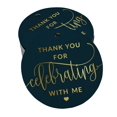 thumbnail image 1 of Inkdotpot Gold Foil Paper Hang Tags Thank You For Celebrating With Me Birthday Favor Tags 50 Pieces, 1 of 6