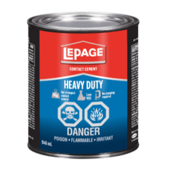 LePage Contact Cement, Clear Heavy Duty, 946 ml Can