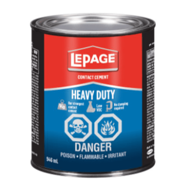 LePage Ciment de Contact, Transparent, Usage Intensif, Boîte de 946 ml