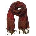 thumbnail image 1 of Peach Couture Châle Enveloppant Élégant Réversible à Motif Cachemire Pashmina, 1 of 4
