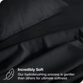 thumbnail image 3 of Bare Home Premium 1800 Collection 3-Piece Bed Sheet Set, Twin, Heathered Black, 3 of 8