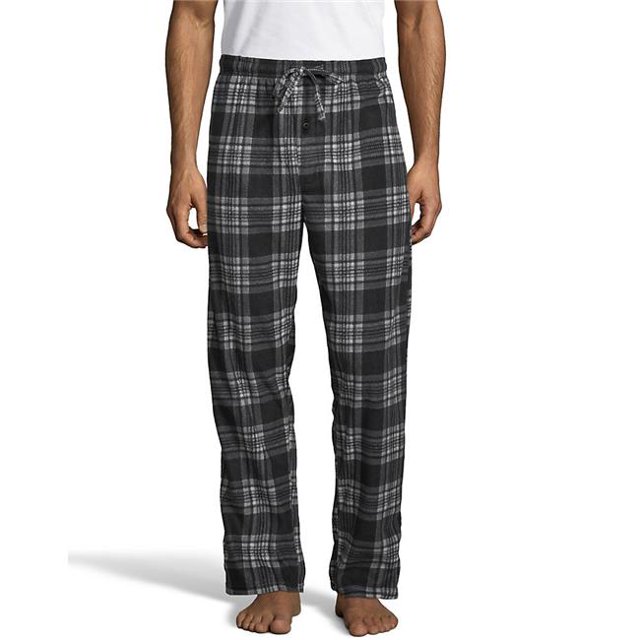 Hanes Pantalon en Micro-Polaire pour Homme, 5TG, Carreaux Noirs