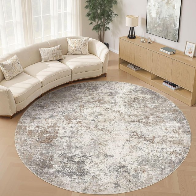 x Area Rug Living Room Rugs Washable Neutral Modern Abstract Soft Thin Large Rug Indoor Floor No Slip Rug Carpet for Bedroom Under Dining Table Home Office Decor Grey
