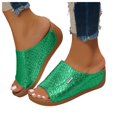 thumbnail image 5 of Sandales pour Femmes IUJSOY Sandales Compensées à Plateforme Confortables Motif Rétro à Enfiler Pantoufles d'Été, 5 of 5