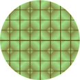 thumbnail image 1 of Ahgly Tapis Rond Lavable en Machine Intérieur Transitionnel Jaune Pelouse Vert, 5 Pieds Rond, 1 of 7