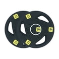 thumbnail image 3 of HAJEX Olympic Rubber Tri-Grip Plates Set 2 inch - 231LB Set - ( 5.5LB, 11LB, 22LB, 33LB, & 44LB), 3 of 6