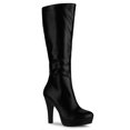 thumbnail image 1 of Unique Bargains Women's Chunky Heels Platform Over the Knee High Boot Black (Size 8), 1 of 7