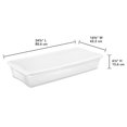 thumbnail image 2 of Sterilite 41 Quart Lightweight Under Bed Storage Box Container, 18 Pack, 2 of 12