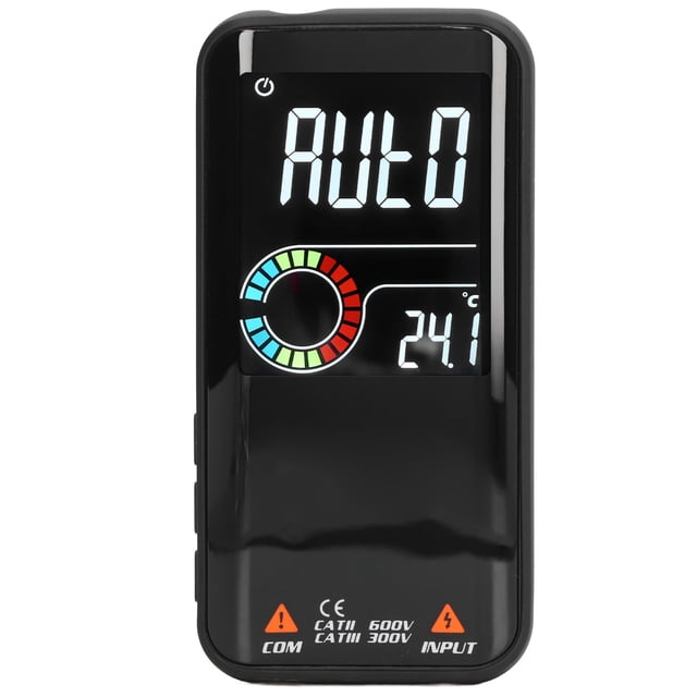 Multimètre Numérique, Identification Automatique AC DC Tensionmètre Affichage Couleur LCD avec Batterie Intégrée pour la Détection de Fil en Direct
