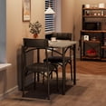 thumbnail image 3 of Dining Table Set for 2, Kitchen Table Set for 2, Dining Room Table Set with Upholstered Chairs, Square Kitchen Table Set for Small Space, Apartment, Studio, 3 of 9
