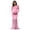 Pink, variant on dmqupv Maternity Dresses For Baby Shower Maternity Long Sleeve Off Shoulder Dress Party Mesh Paneled Split Maxi Photography Gown For Photoshoot Pink,Size for M