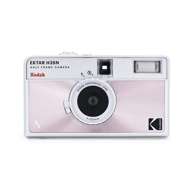 KODAK EKTAR H35N Half Frame Retro Film Camera (Glazed Pink) Plus a Bonus Microfiber Cleaning Cloth