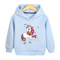 thumbnail image 2 of KYAIGUO Chandail à Capuchon pour Tout-Petit Bébé 1-11 Ans Garçon Fille Printemps Manches Longues Chandail Molletonné Ensemble Enfants Automne Basique Uni Hauts de Sport, 2 of 9