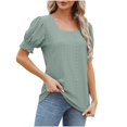 thumbnail image 4 of Économies d'Été Kcavykas Blouses pour Femmes, Hauts Imprimés Mode pour Femmes Manches Courtes Blouse Amusante Col Rond T-Shirt Débardeur, 4 of 4