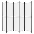 thumbnail image 2 of vidaXL 5-Panel Room Divider White 250x200 cm Fabric, 2 of 5