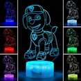 thumbnail image 4 of Weetoo 3D Kids Night Light, Paw Patrol Lamp,16 Colours Changing LED Night Light with Remote & Smart Touch for Children's Room Decor, Birthdays, 4 of 5