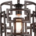 thumbnail image 3 of CWI Lighting 1 Light Down Chandelier with Brown finish, 3 of 6